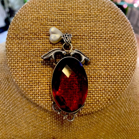 SS AMBER STONE PENDANT - Picture 4 of 6